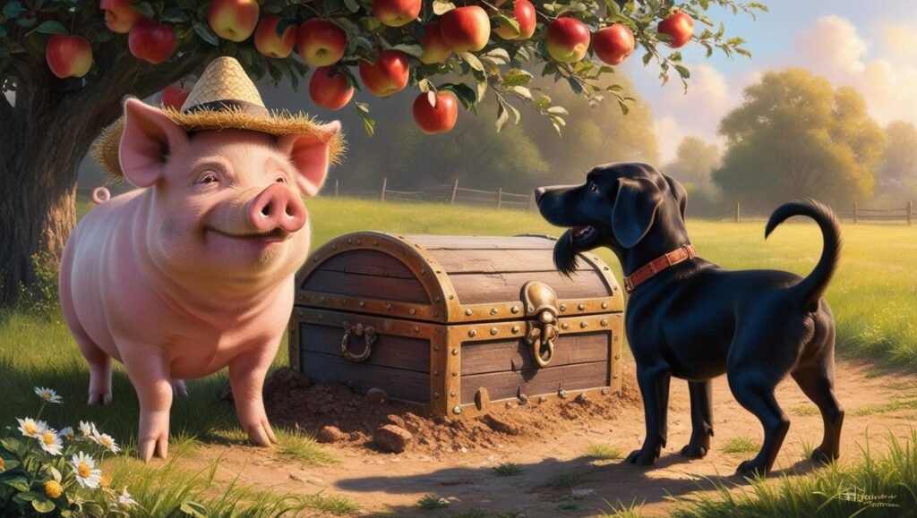 The Honest Pig and Black Dog’s Lost Treasure