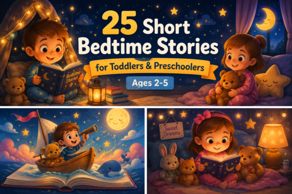 25 Short Bedtime Stories for Toddlers & Preschoolers (Ages 2-5)